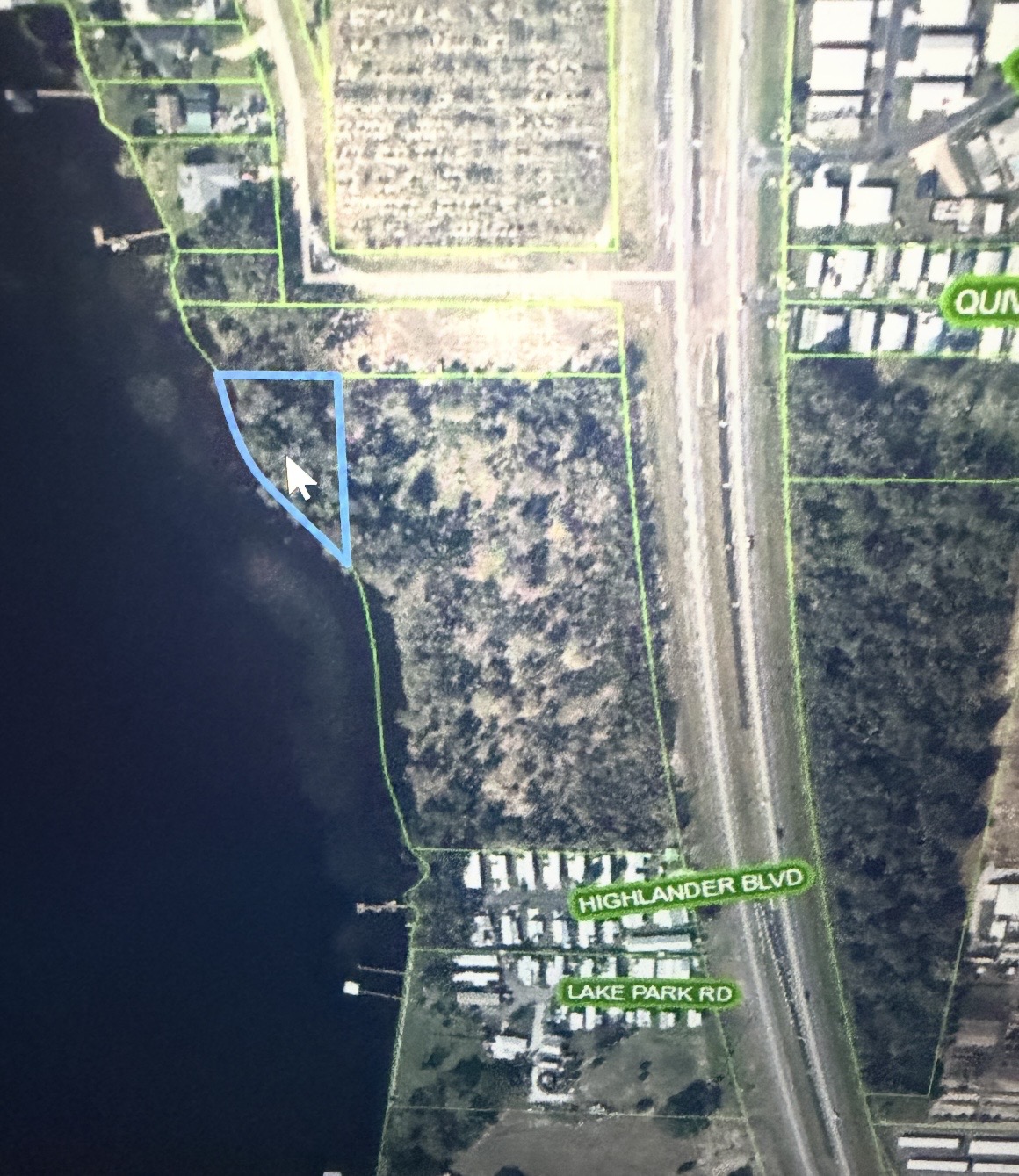 Aerial of Lake Josephine parcel